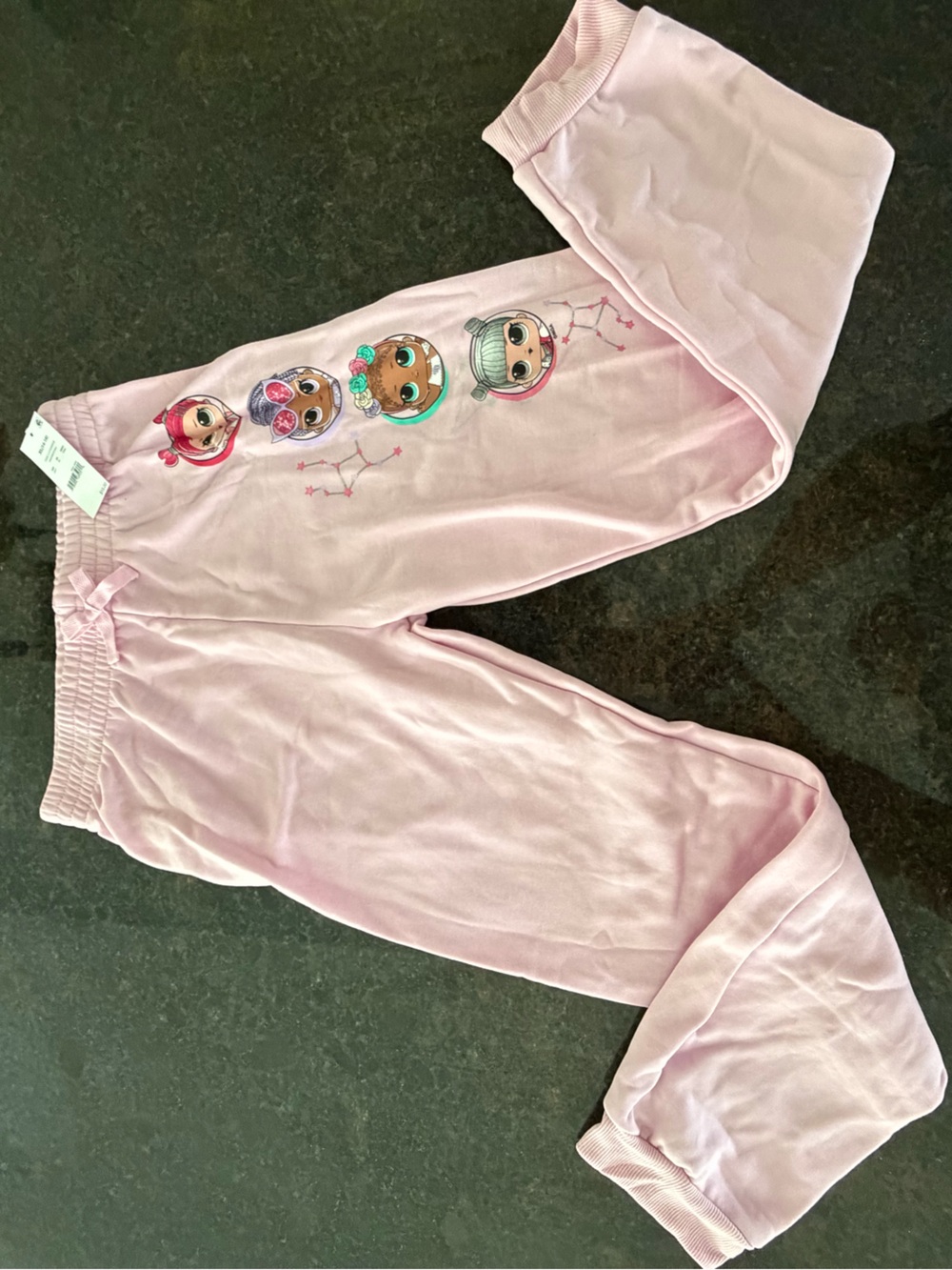 Pink Kids sweatpants with Character Print